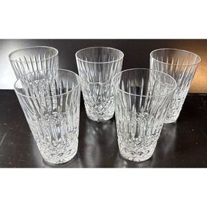 Shannon-Style Unmarked  Vintage 5" Crystal Tumblers Set of 5  (Z6A)